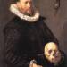 Portrait of a Man Holding a Skull